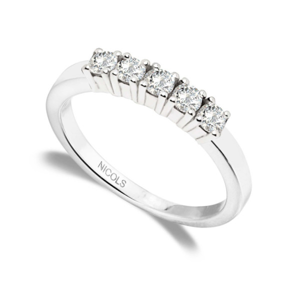 Alianza Diamantes 0.40 Eloise Line - Talla Brillante