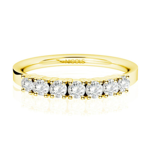 Alianza Diamantes 0.56 Eloise Line Oro Amarillo - Talla Brillante