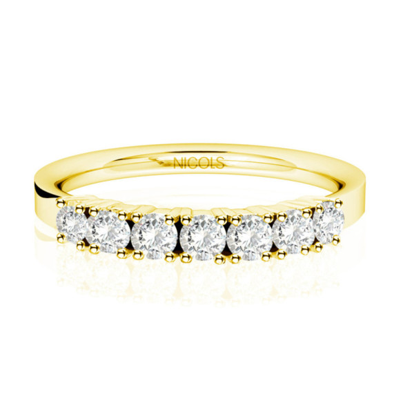 Alianza Diamantes 0.56 Eloise Line Oro Amarillo - Talla Brillante