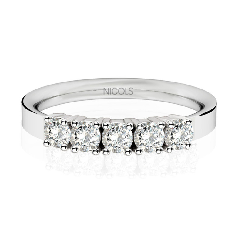Diamond Wedding Ring 0.50 Eloise Line - Brilliant Cut