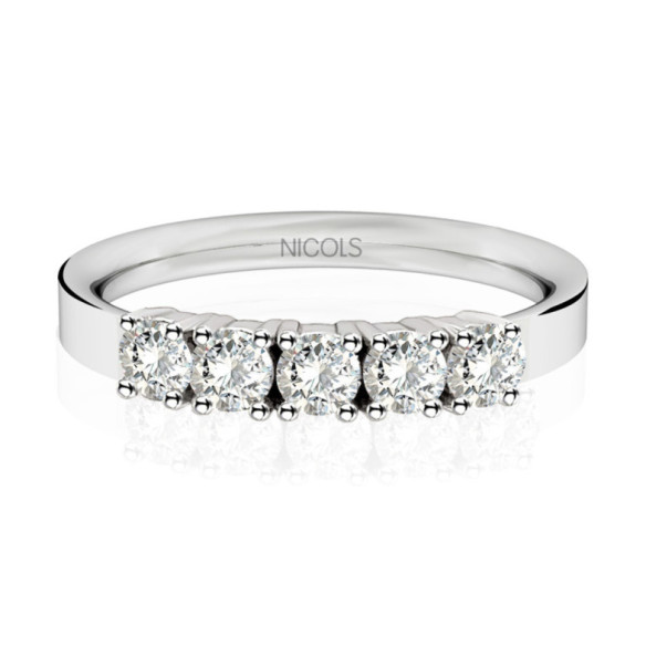 Diamond Wedding Ring 0.50 Eloise Line - Brilliant Cut