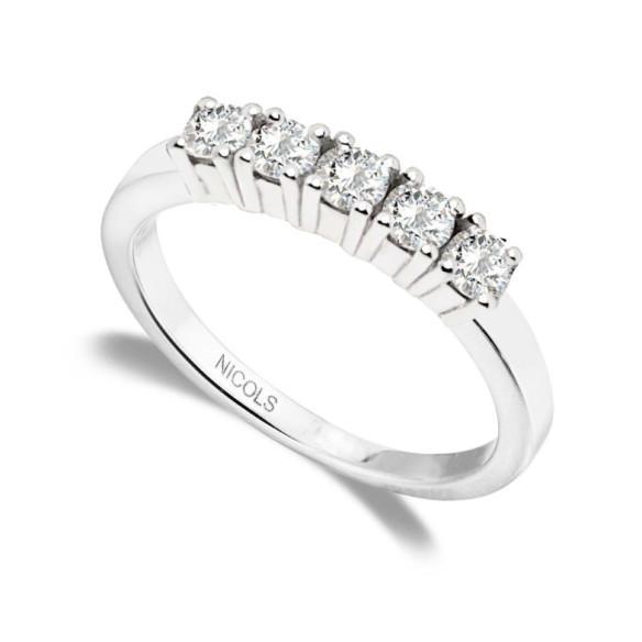 Diamond Wedding Ring 0.50 Eloise Line - Brilliant Cut