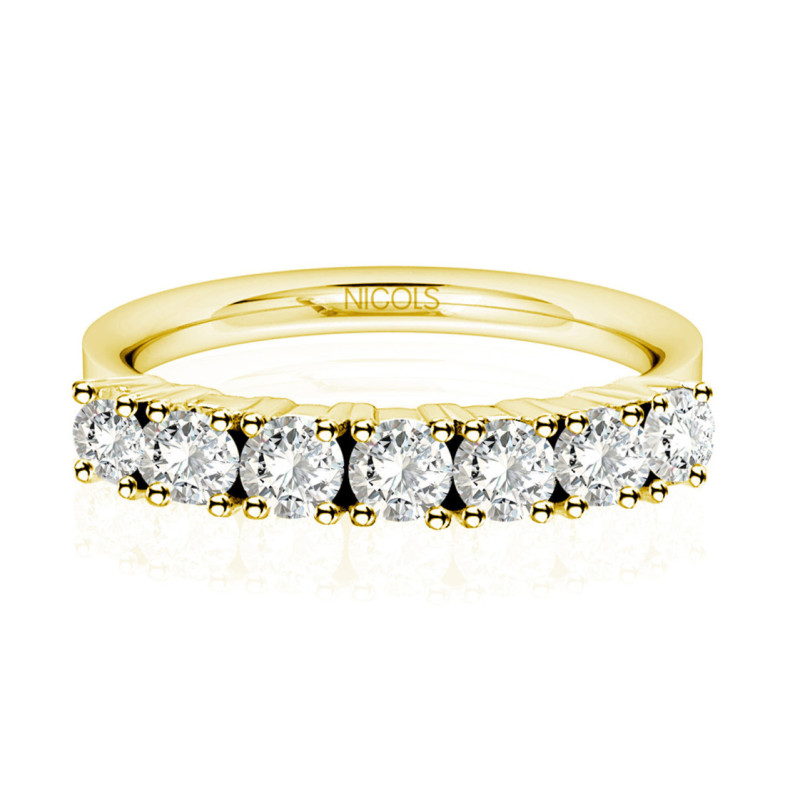 Alianza Diamantes 0.70 Eloise Line Oro Amarillo - Brillant