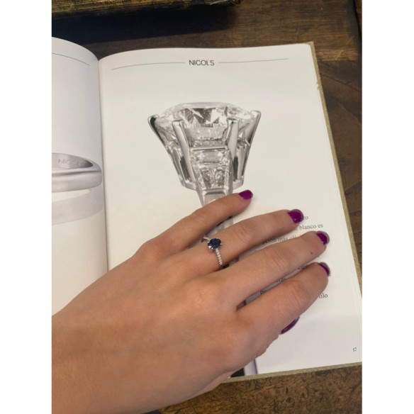 Anillo Zafiro Azul Lola 1.30Ct - Bagues de fiançailles d'anniversaire