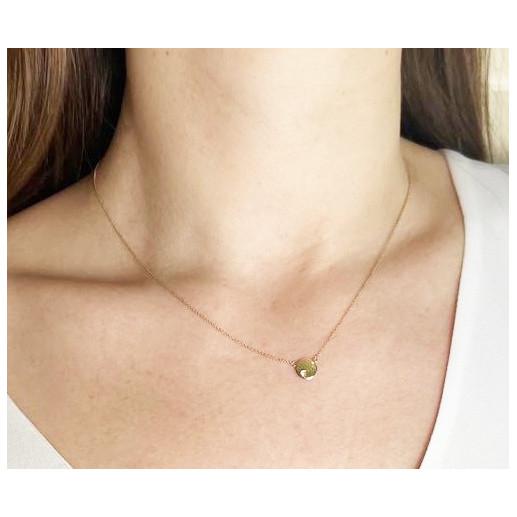 Collar Círculo Diamante Oro Amarillo Always - Colares de diamantes 2