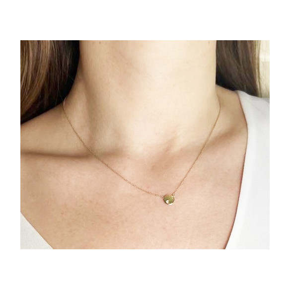 Collar Círculo Diamante Oro Amarillo Always - Colares de diamantes