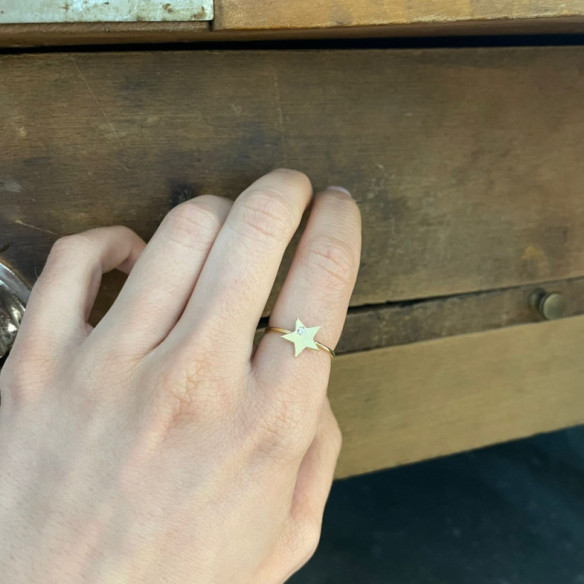 Anillo Estrella Diamante Oro Amarillo Always - aktuelle designs