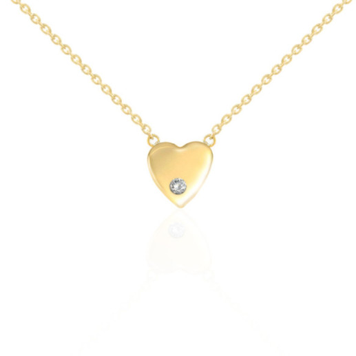 Collar Corazón Diamante Oro Amarillo Always - Collares de Diamantes