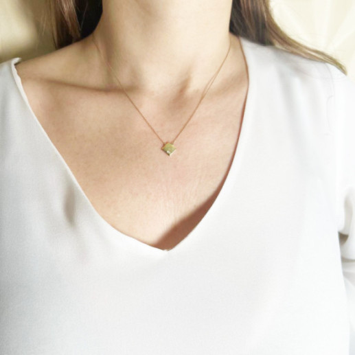 Collar Rombo Diamante Oro Amarillo Always - Diamant Halsketten 2