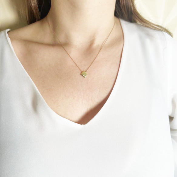Collar Rombo Diamante Oro Amarillo Always - Colares de diamantes