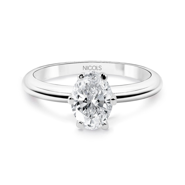 Solitaire Ring OLIVIA 0.50 - Oval cut