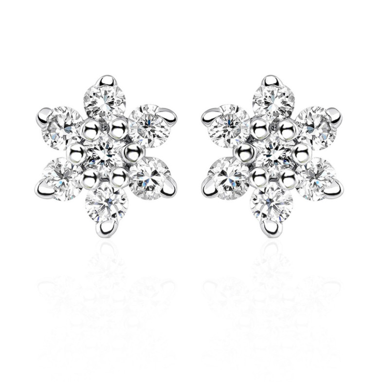 Star Diamond Earrings 0.56ct QUEEN - Bride earrings