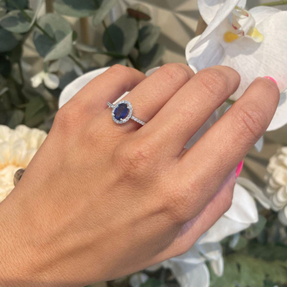 Anillo Zafiro Dalia Sunset 1.20Ct - Anillos Compromiso Aniversario