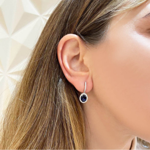 Pendientes Zafiro Orla Dalia Sunset 2.40 - Boucles d'oreilles saphir 2