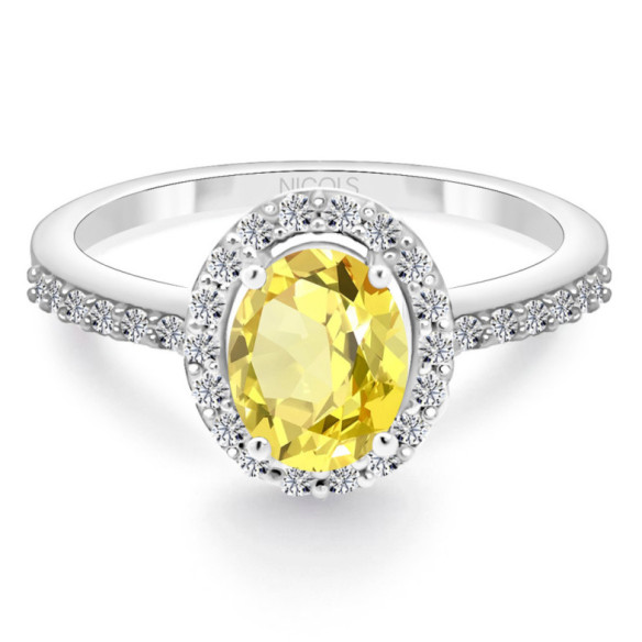 Dahlia Sunset Yellow Sapphire Ring 1.00 - Sapphire rings