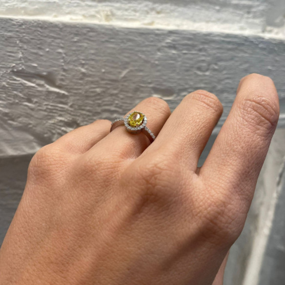 Dahlia Sunset Yellow Sapphire Ring 1.00 - Sapphire rings