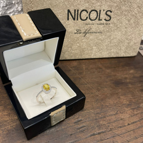Dahlia Sunset Yellow Sapphire Ring 1.00 - Sapphire rings