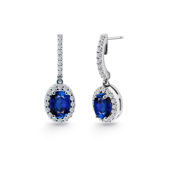 Sunset Orla Oval Sapphire Earrings One Carat - Sapphire earrings