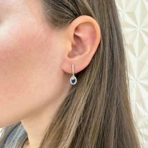 Pendientes Zafiro Orla Sunset 1.20 Oro Amarillo - Ohrringe 2