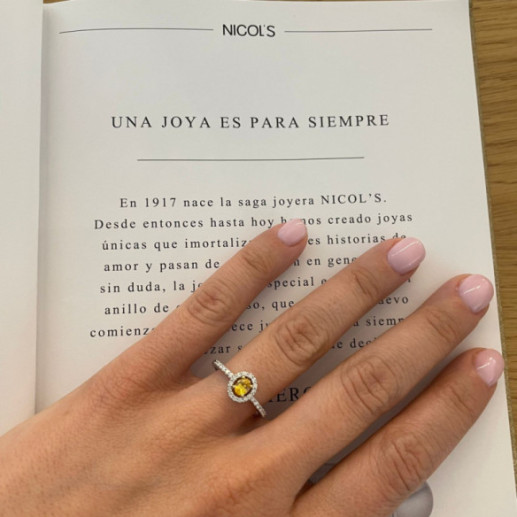 Anillo Zafiro Amarillo Dalia Sunset 0.55 - Anéis de safira 2