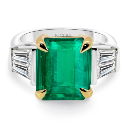 Anillo Esmeralda 5 Ct y Diamantes Red Carpet - Alta Joyería