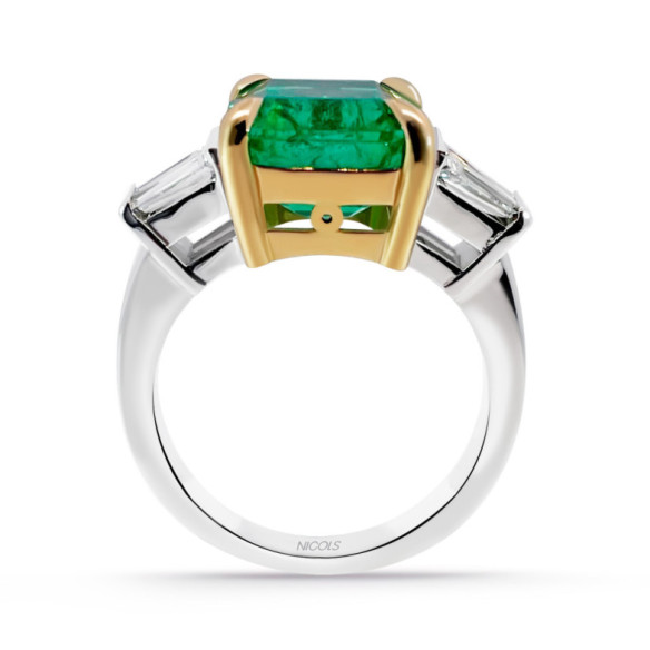 Anillo Esmeralda 5 Ct y Diamantes Red Carpet - Alti gioielli