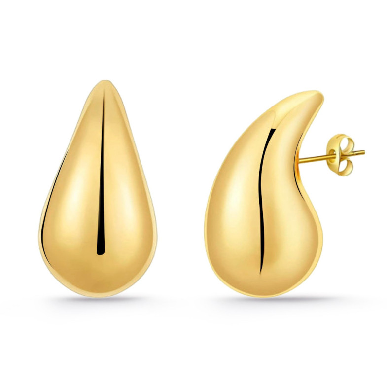 Pendientes Gota Oro 14mm Nochentera - ORECCHINI