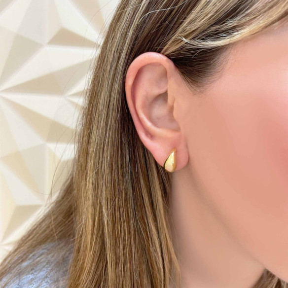 Pendientes Gota Oro 14mm Nochentera - ORECCHINI