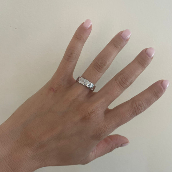 Alianza Apolo Oro Blanco 60Mm - Anillos de Boda Hombre