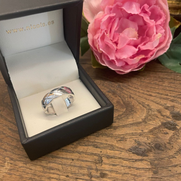 Alianza Apolo Oro Blanco 60Mm - Homem de anéis de casamento