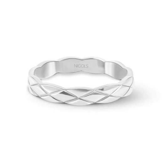 Alianza Apolo Oro Blanco 35Mm - Anillos de Boda Hombre