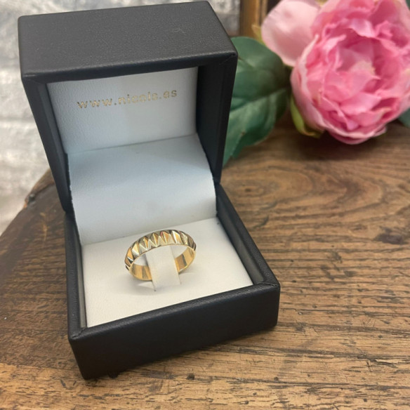 Ulises Wedding Ring Yellow Gold 40mm - Wedding rings man