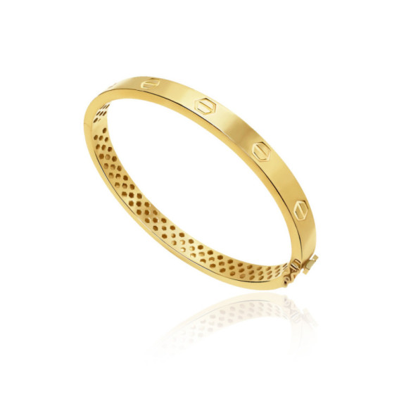 Gold Bracelet Screws Harmony 6mm - BRACELETS