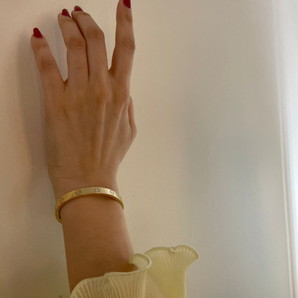 Brazalete de Oro Tornillos y Diamantes Armonía 6mm - Braccialetti d'oro