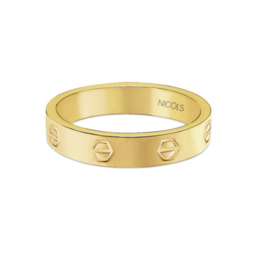 Anillo de Oro Tornillos Armonía 4mm - Anéis de ouro sem pedras