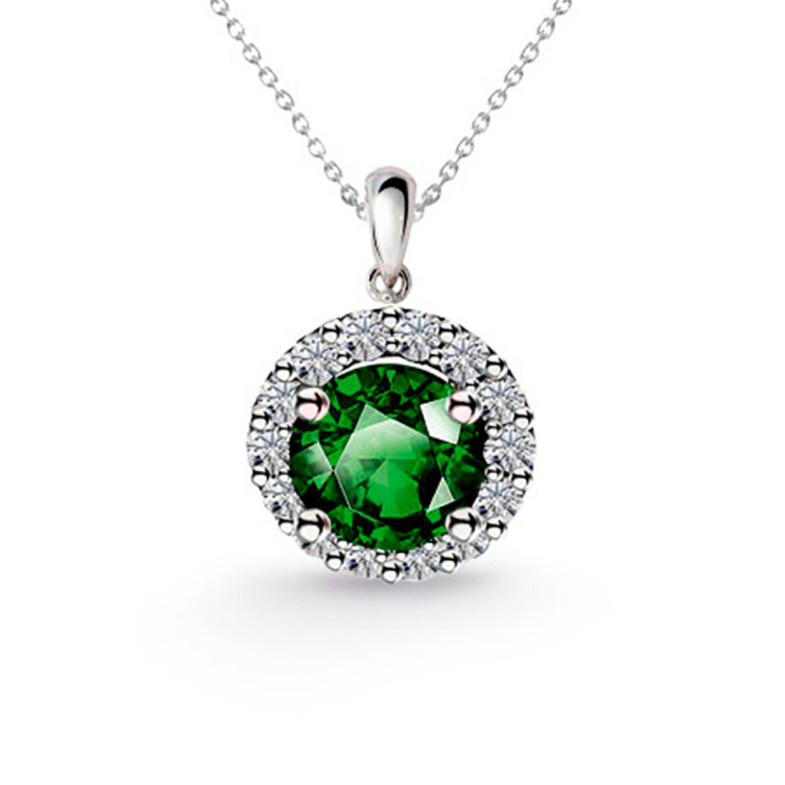 Colgante Esmeralda Clavel 0.60 - Pendentifs de pierres vertes