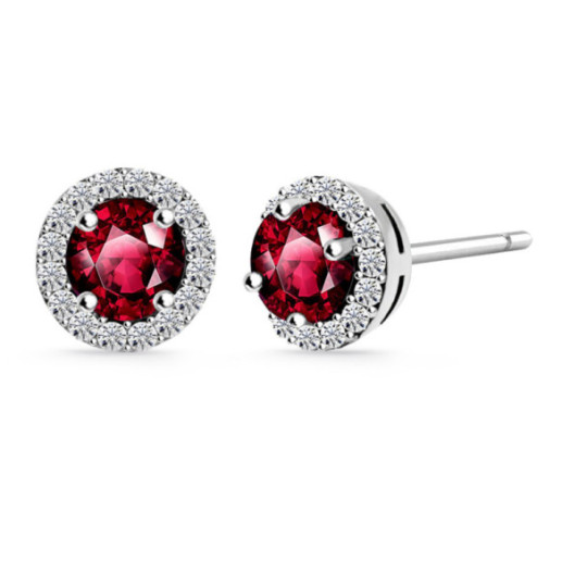 Pendientes Rubí Clavel 1.20Ct. - Boucles d'oreilles Rubi