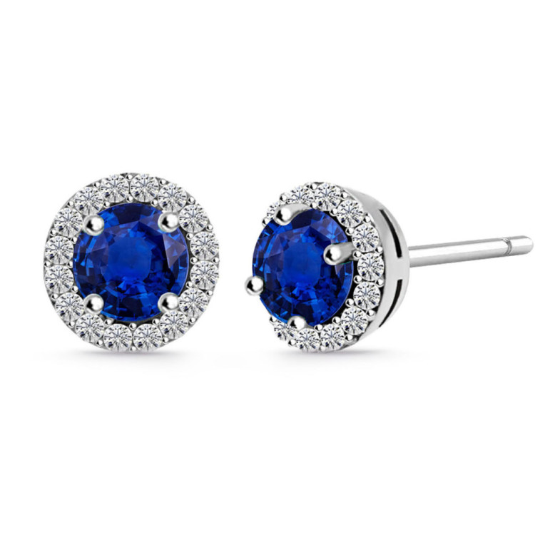 Pendientes Zafiro Clavel 1.20Ct. - Orecchini zaffiro