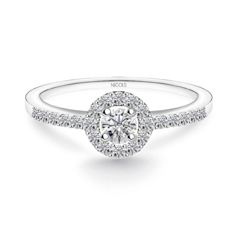 Anillo Solitario Diamante Clavel 0.15 - Génial