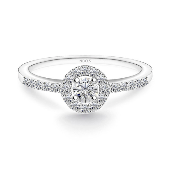 Anillo Solitario Diamante Clavel 0.15 - Brillant