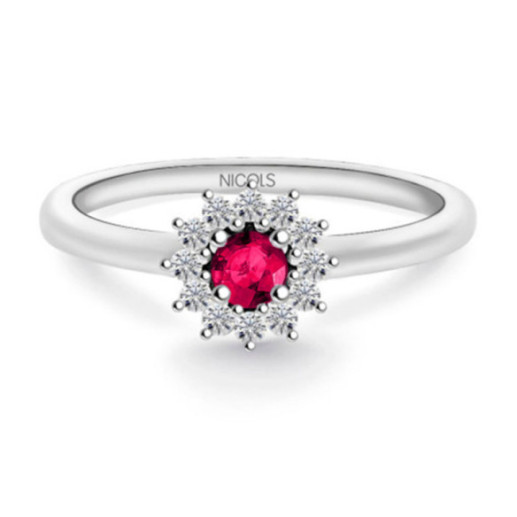 Anillo Rubi Margarita 0.25 - Promessa anéis diamantes