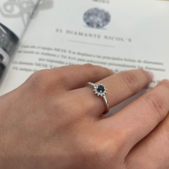 Anillo Zafiro Margarita 0.24 - ANILLOS
