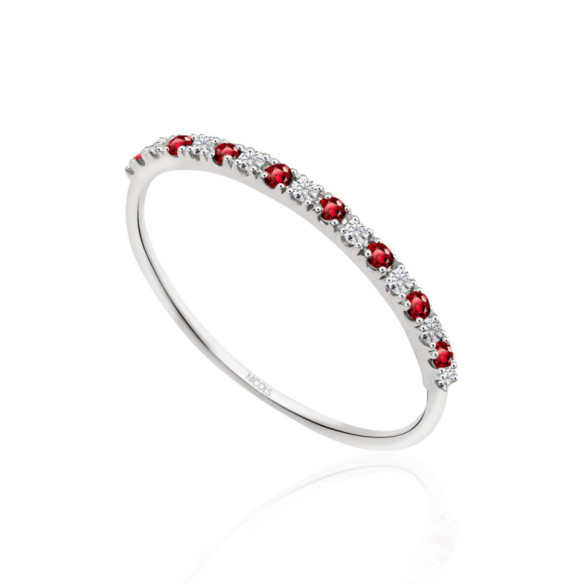 Ruby Azalea Diamond Ring 0.06 White Gold - Promise Rings