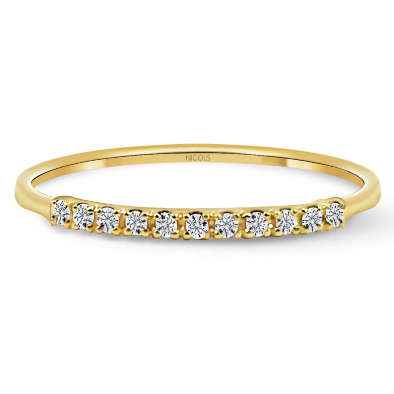Anillo Diamantes Azalea 0.07 Oro Amarillo - Brillant