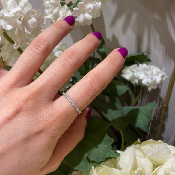 Anillo Diamantes Azalea 0.22 Oro Blanco - Alliances brillantes