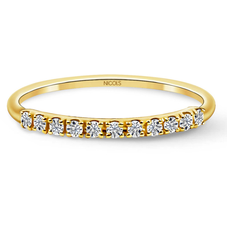 Anillo Diamantes Azalea 0.15 Oro Amarillo - Alliances brillantes