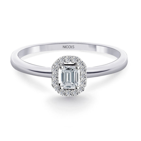 Anillo diamantes Angie talla Esmeralda 0.35 - Jubiläums Verlobungsringe