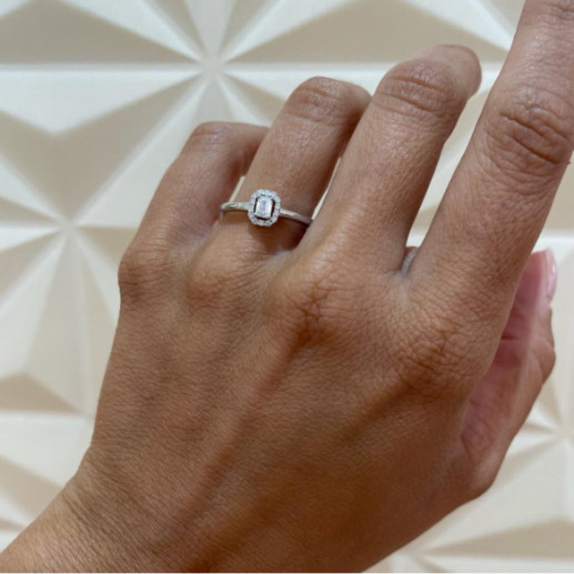 Anillo diamantes Angie talla Esmeralda 0.35 - Compromisso de aniversário de anéis 2