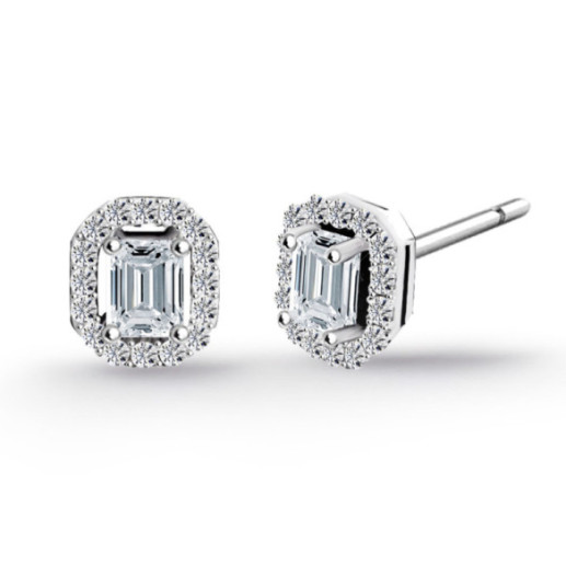 Pendientes Diamantes Angie talla Esmeralda 0.70 - Pendientes de Diamantes