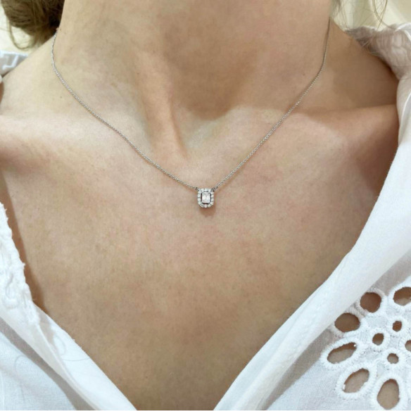 Collar Diamantes Angie talla Esmeralda 0.35 - Collares de Diamantes